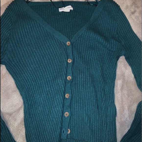 green button-up sweater💕 - Picture 2 of 2